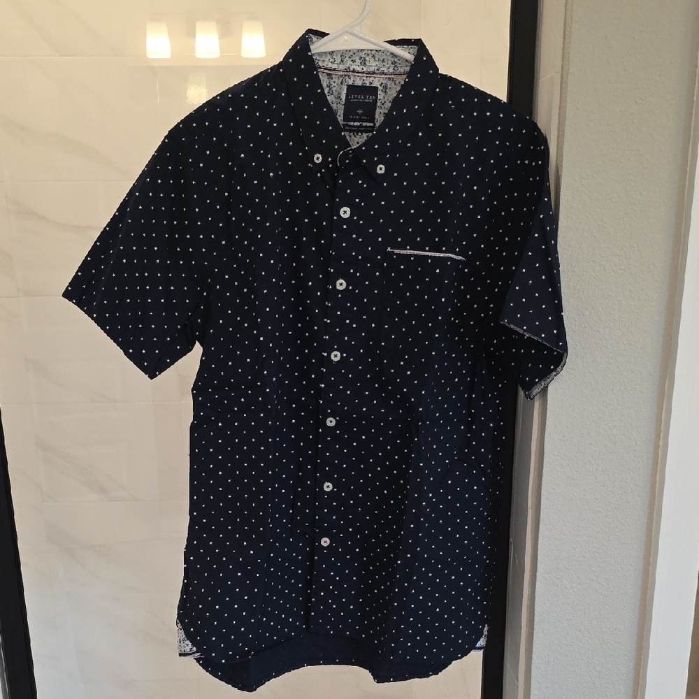 Classic Navy Men's Button-Down Shirt